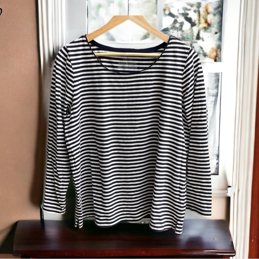 Talbots Boatneck Striped Top